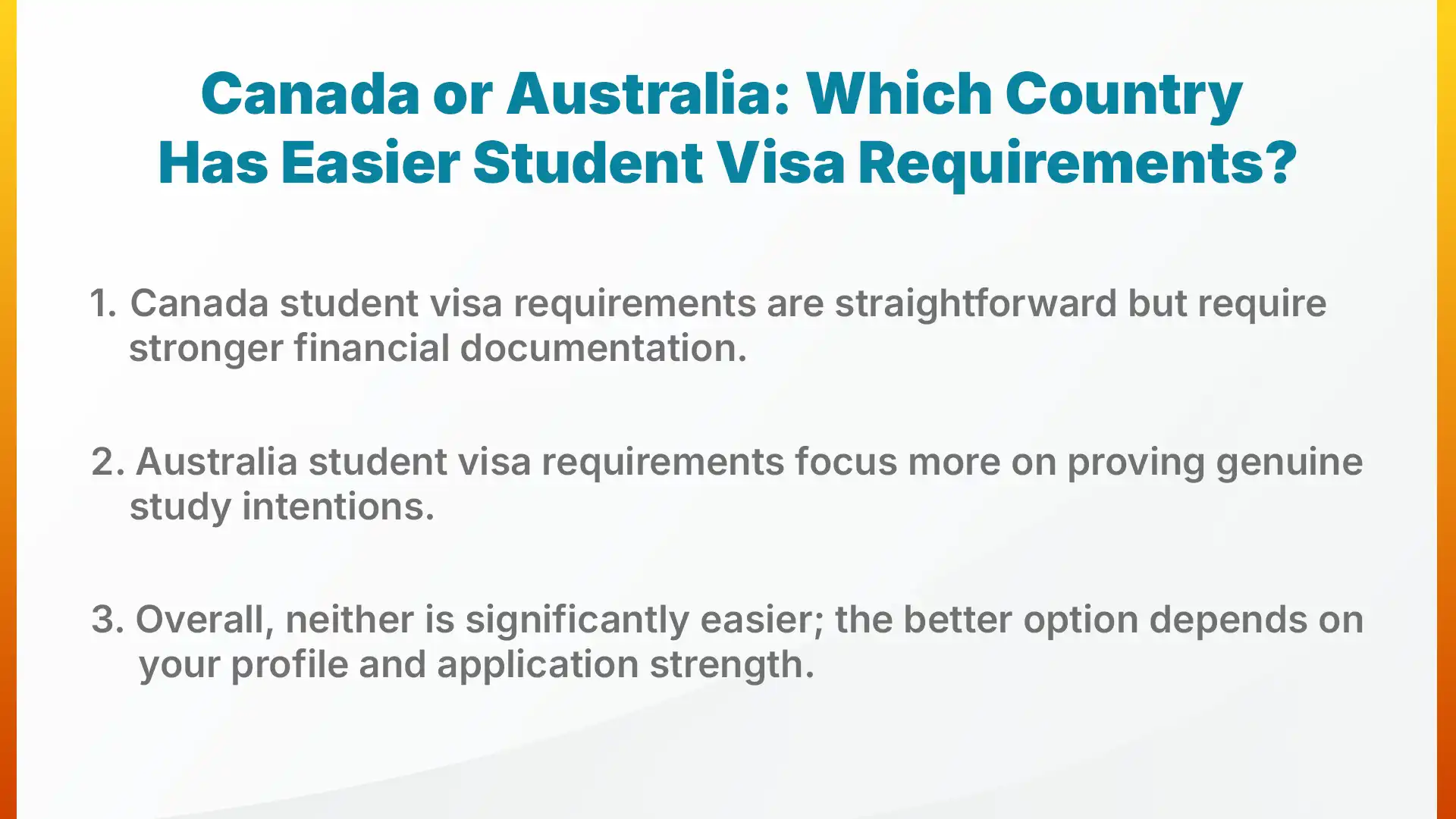 Canada or Australia: Which Country Has Easier Student Visa Requirements