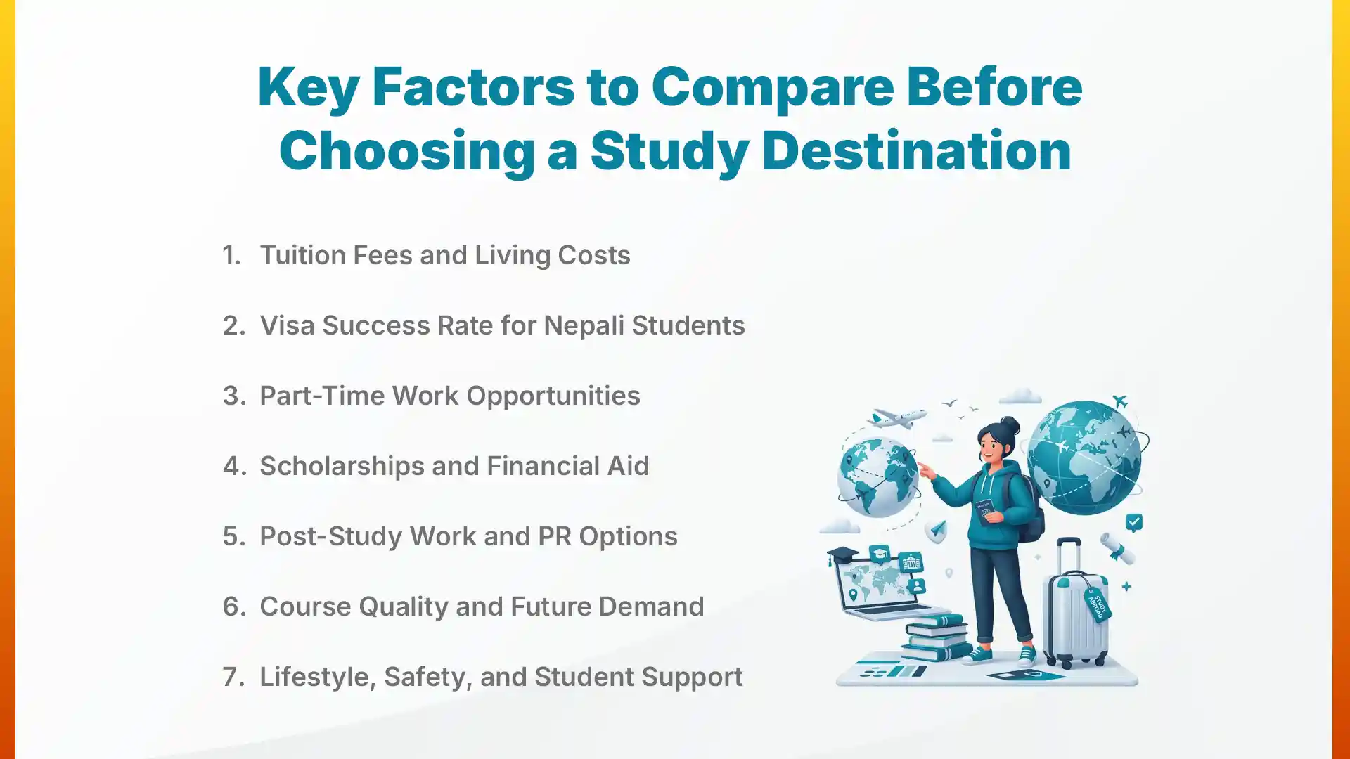 Key Factors to Compare Before Choosing a Study Destination