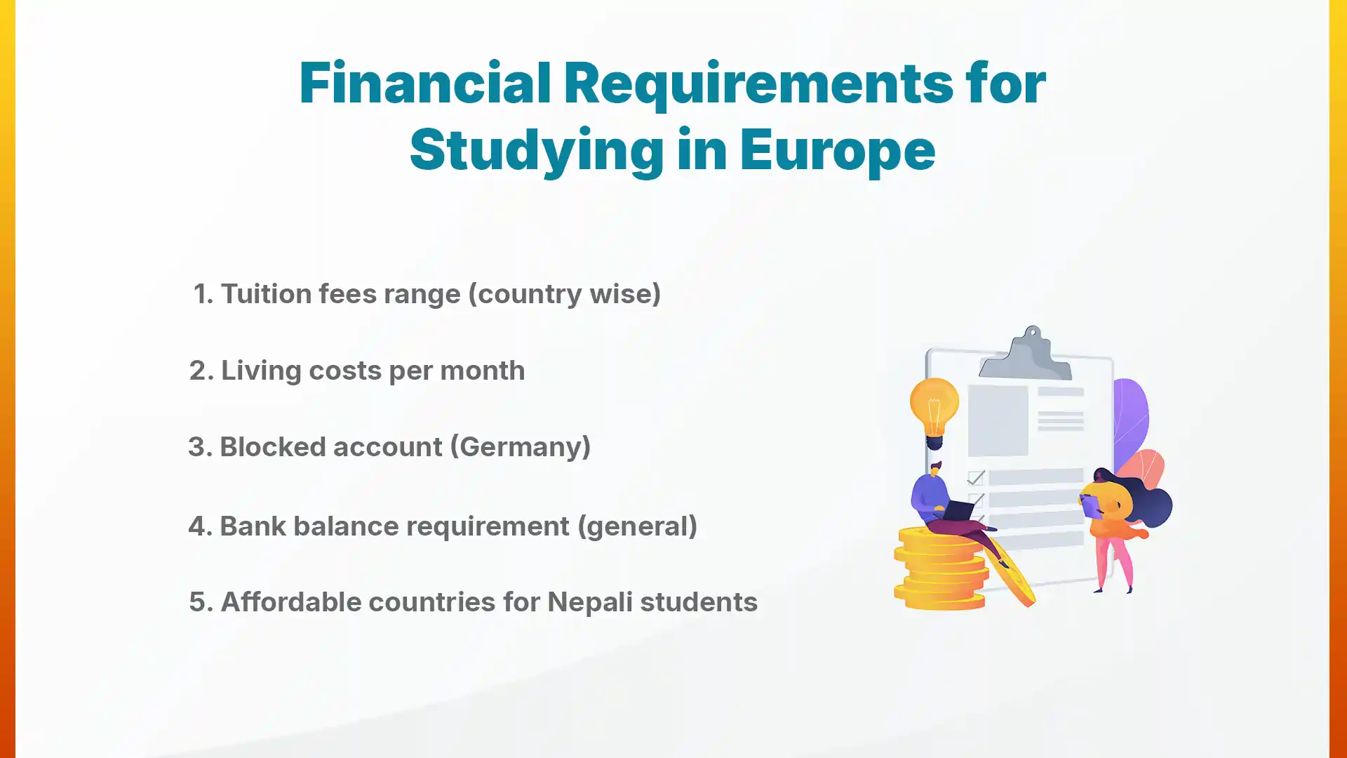 Financial Requirements for Studying in Europe