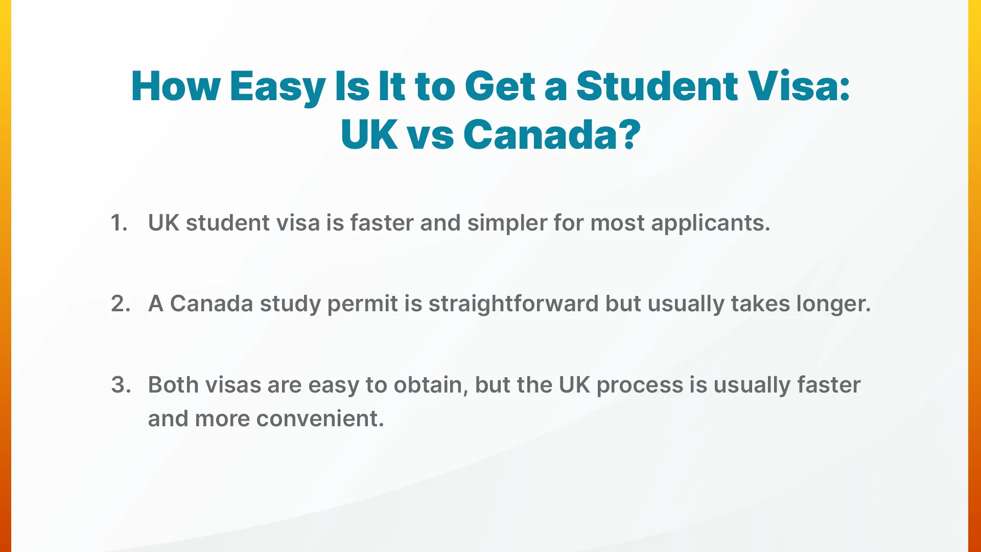 How Easy Is It to Get a Student Visa: UK vs Canada