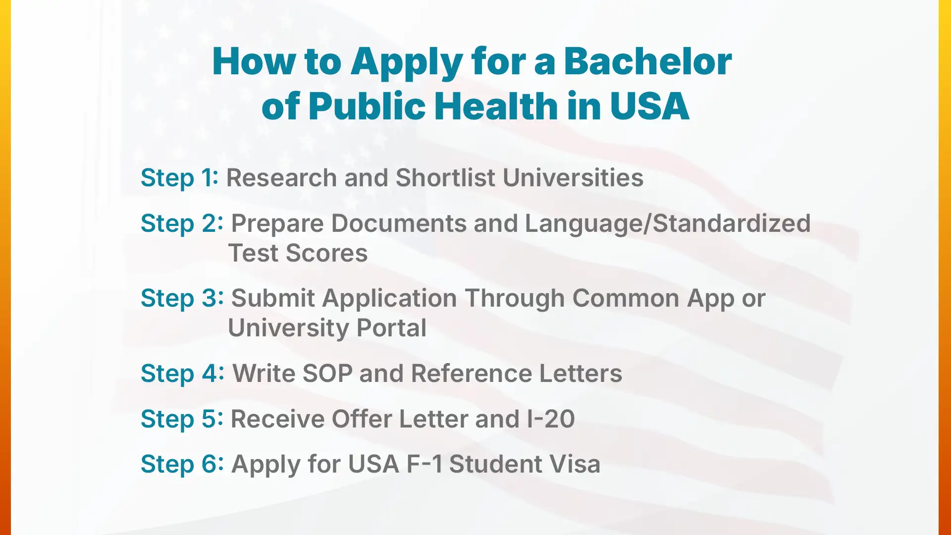 How to Apply for a Bachelor of Public Health in USA