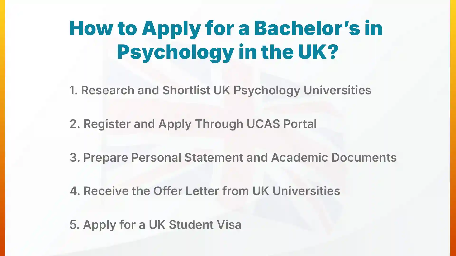 how to apply for bachelors in psychology in uk