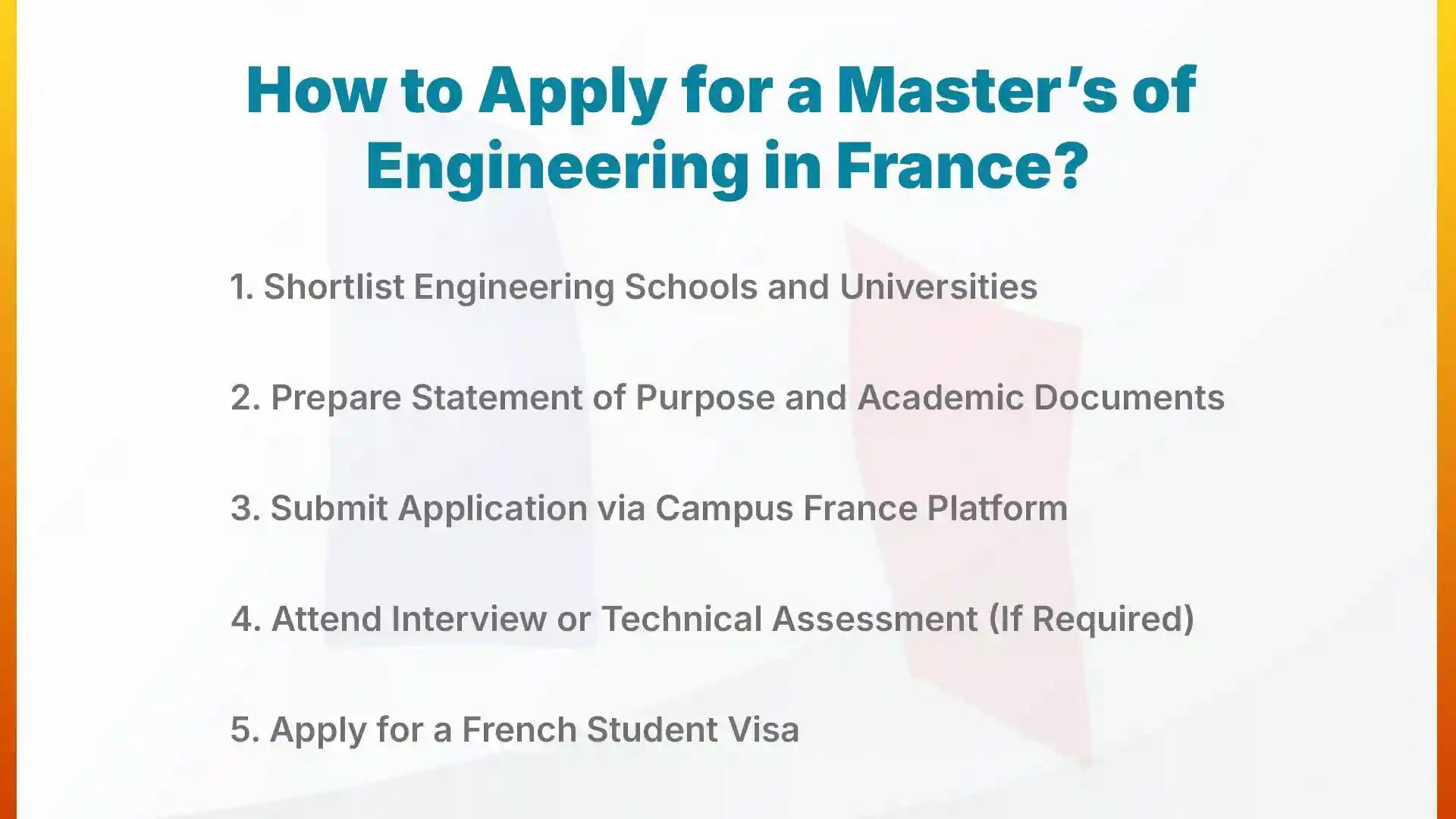 how  to apply for masters of engineering in france