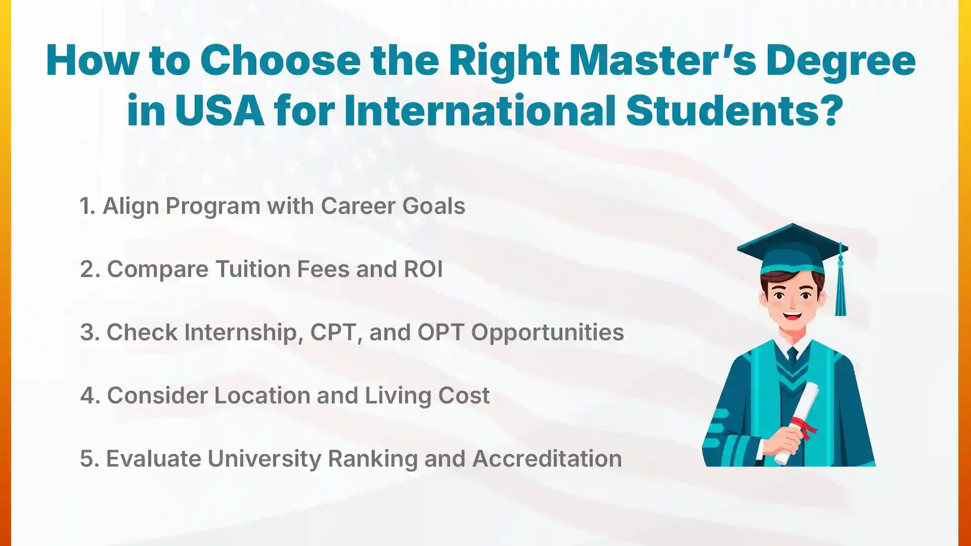 how to choose the right masters degree in usa
