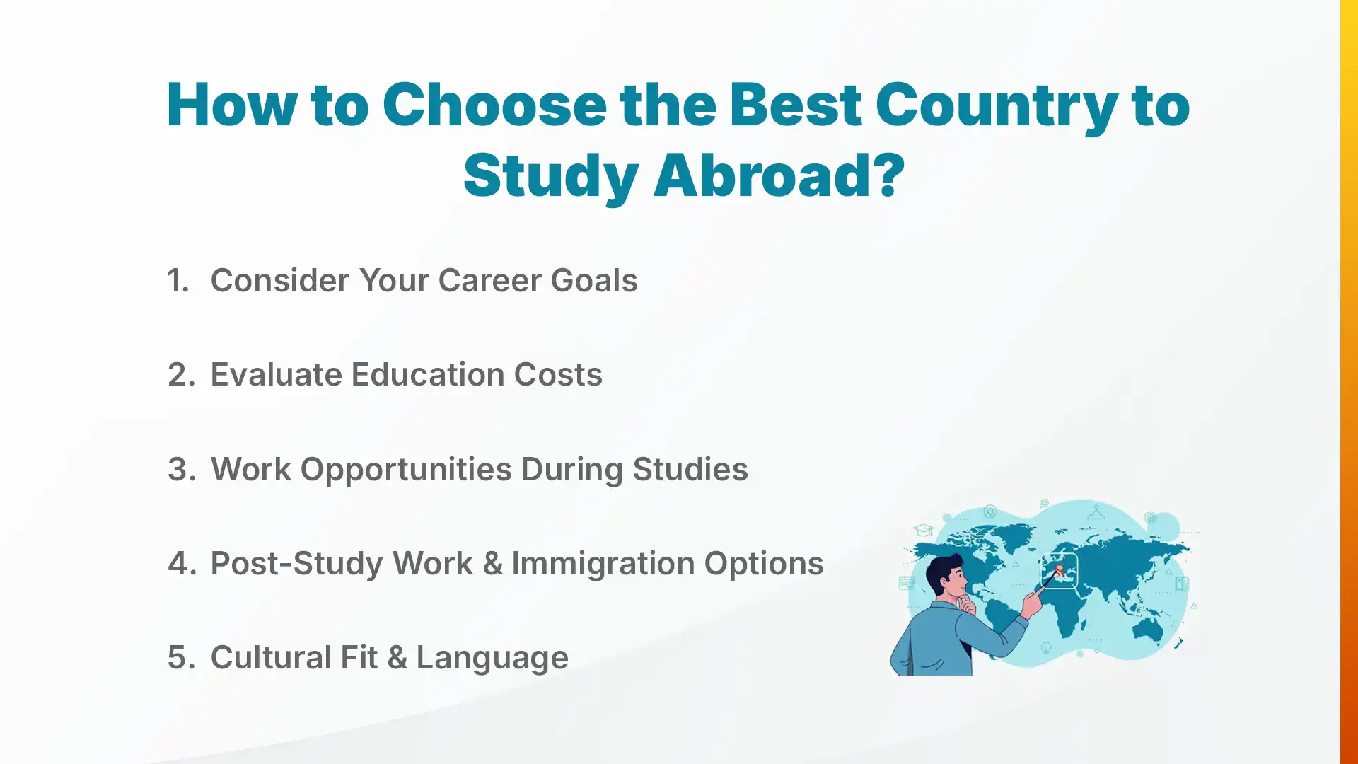 How to Choose the Best Country to Study and work Abroad