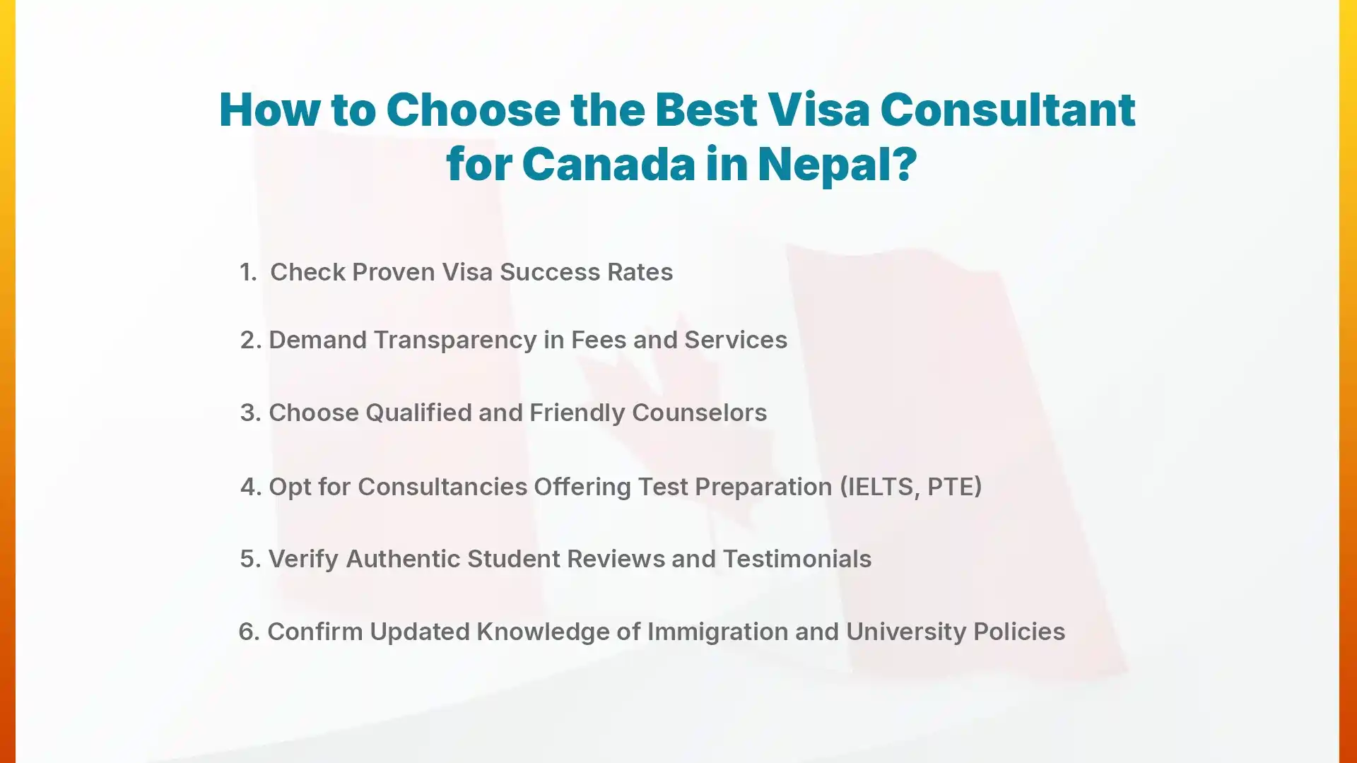 How to Choose the Best Visa Consultant for Canada in Nepal?