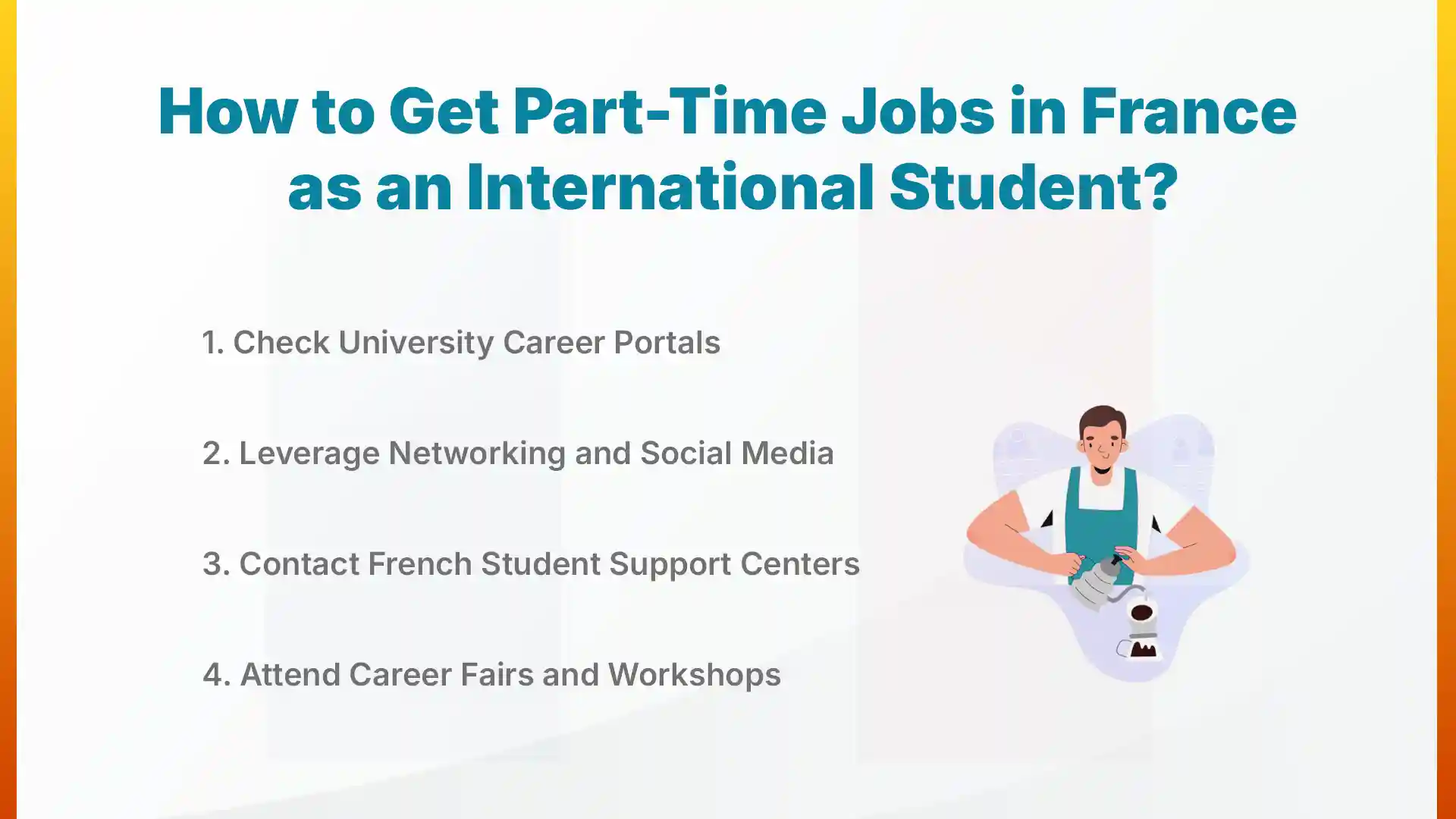 how to get part time jobs in france as international students