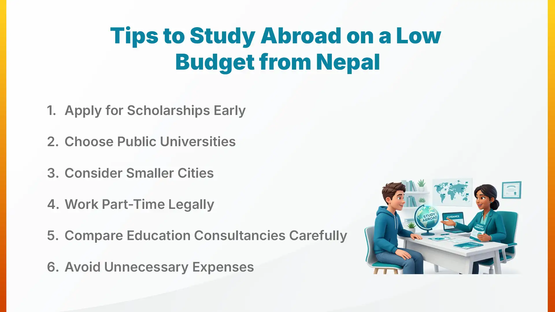 Tips to Study Abroad on a Low Budget from Nepal