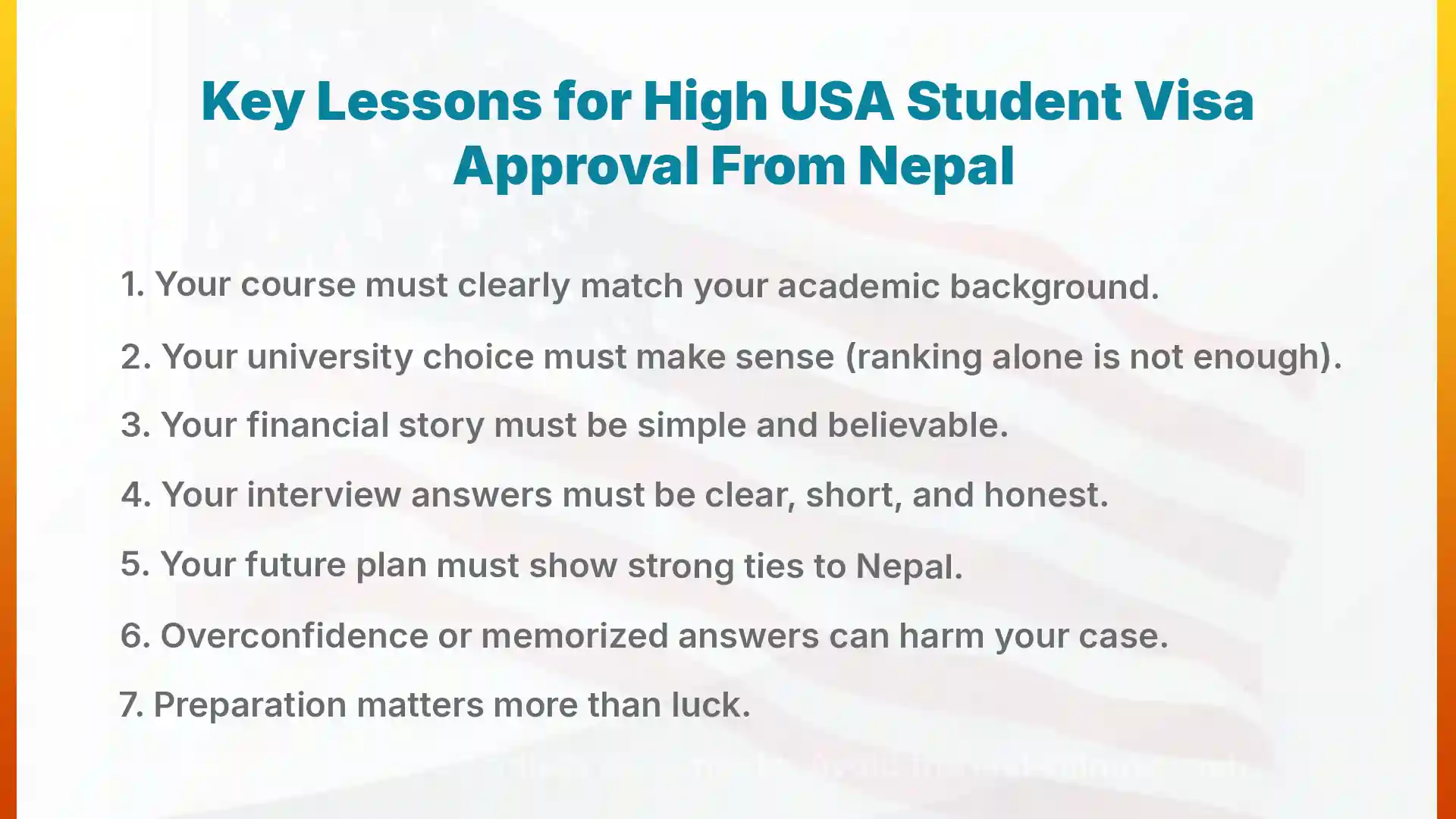 Key Lessons for High USA Student Visa Approval From Nepal