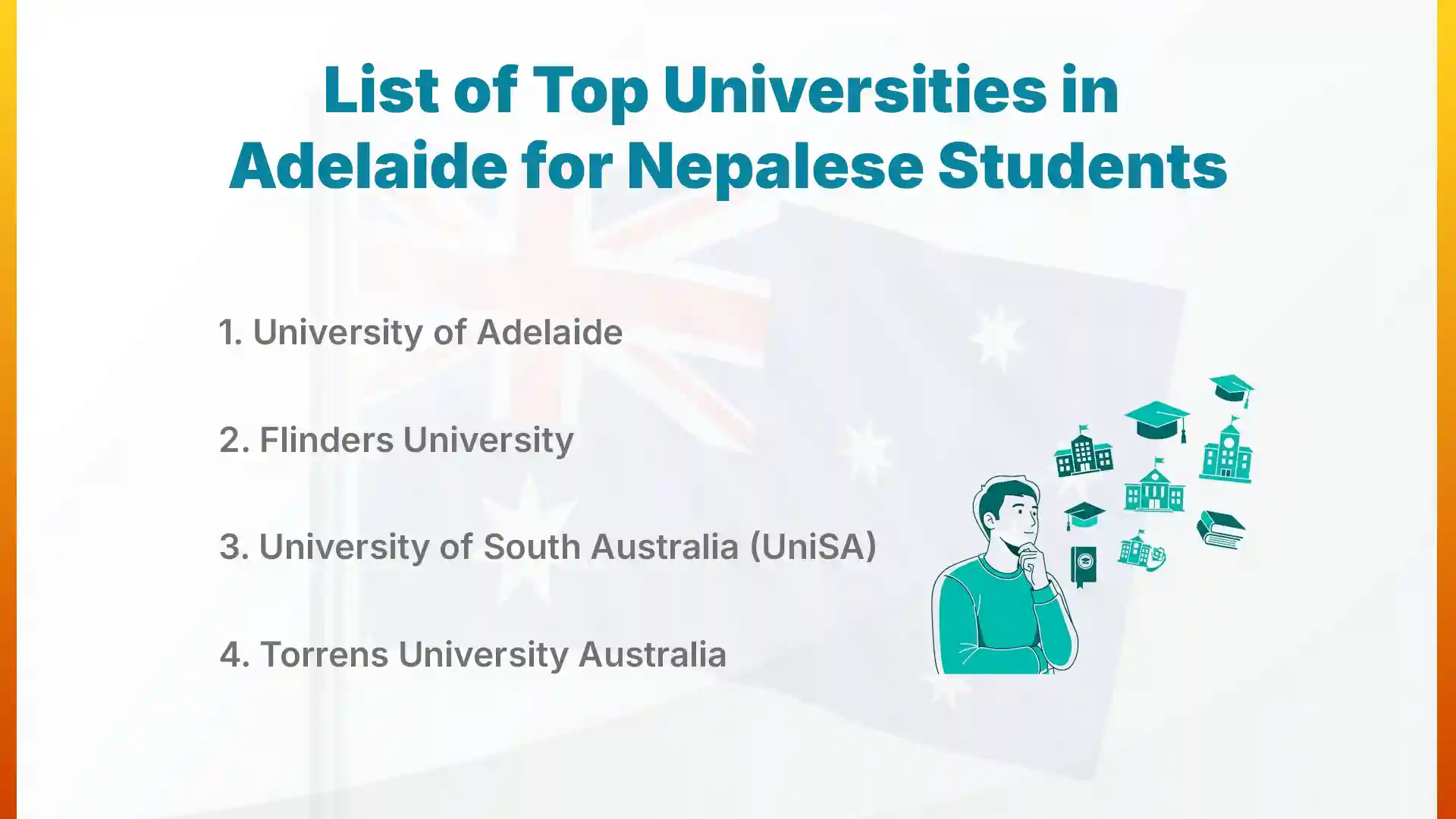 list of top universities in adelaide for nepalese students