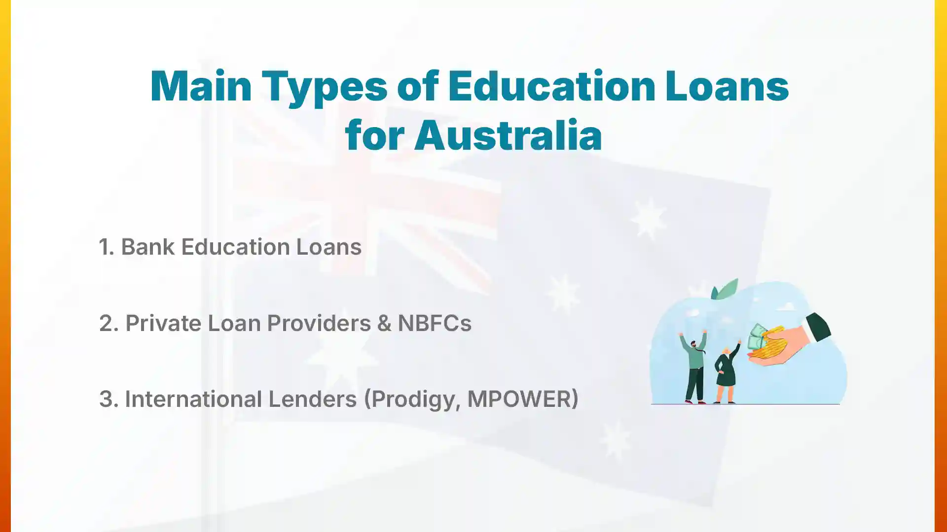 main types of education loans for australia
