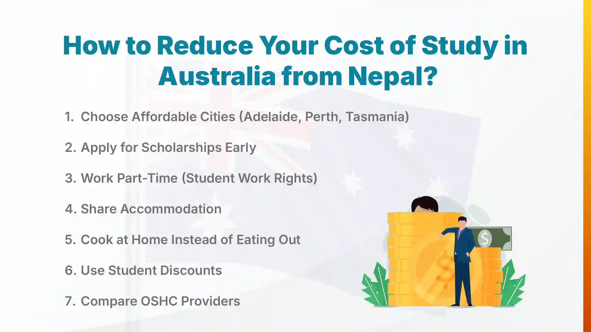 reduce your cost of study in australia from nepal