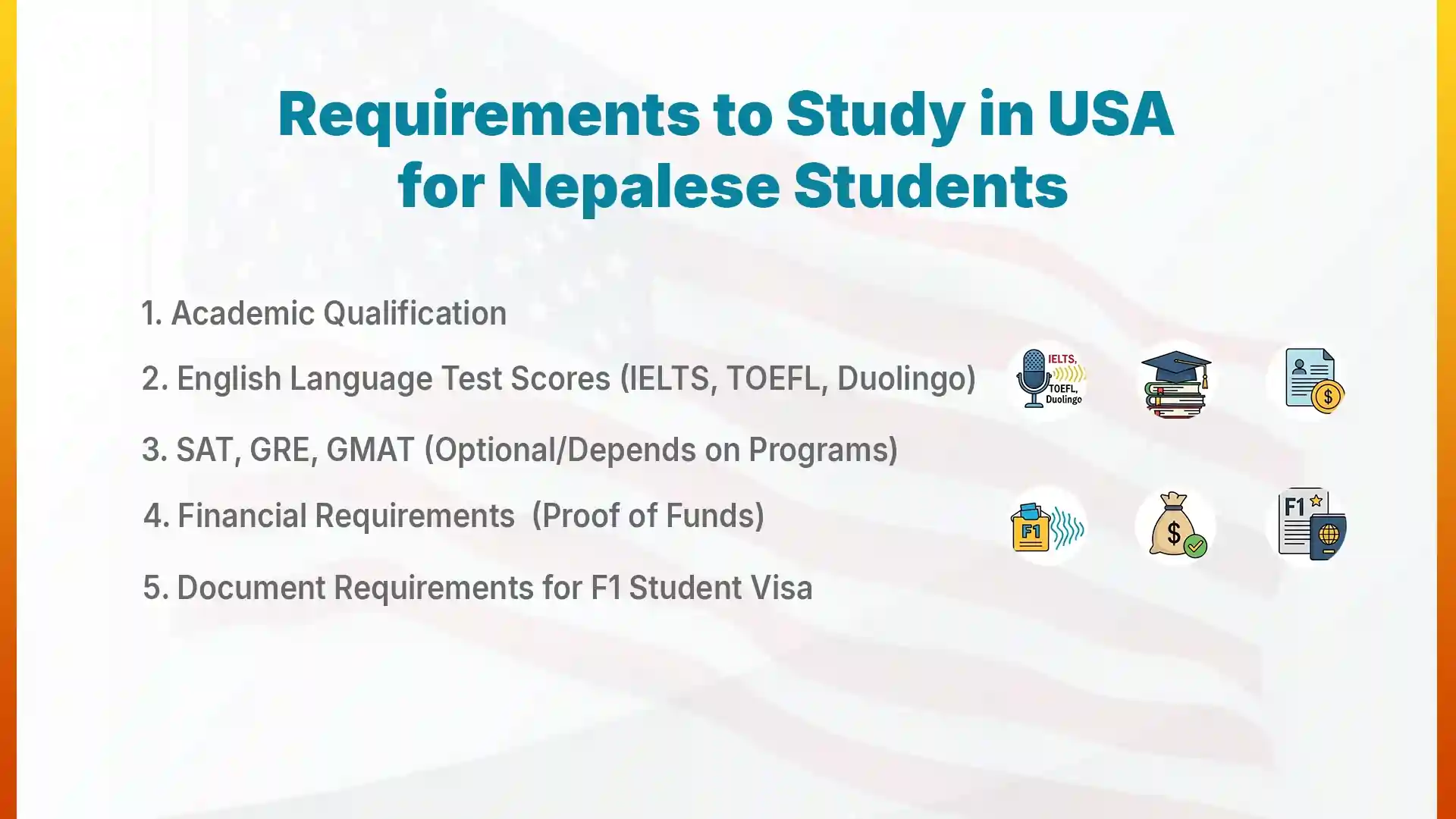 requirements to study in usa for nepalese students