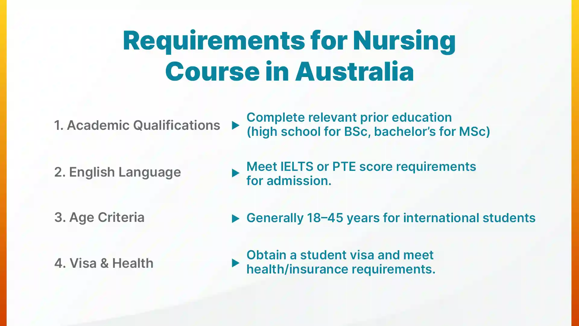 requirements for nursing course in australia for nepalese students