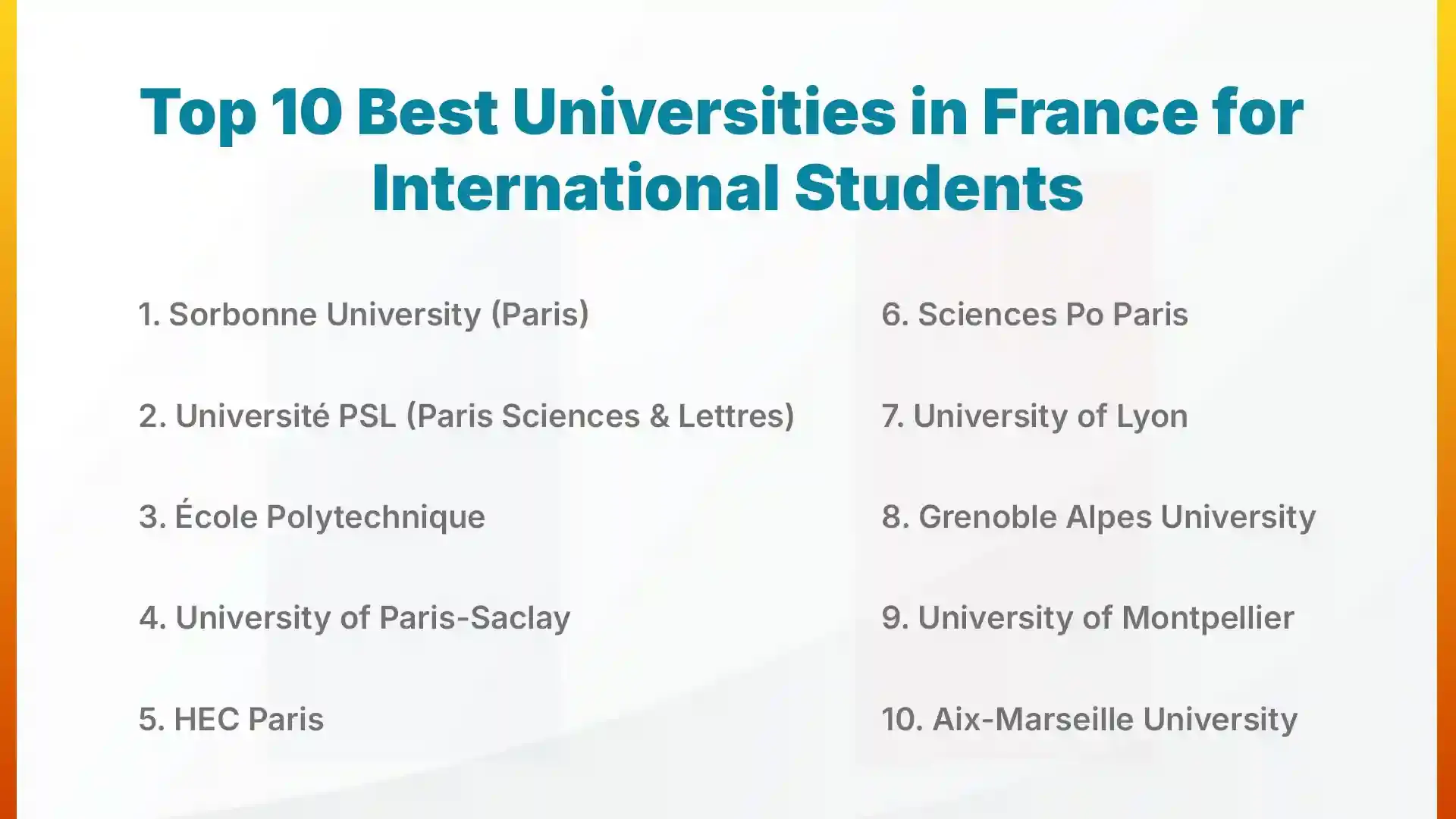 Top 10 Best Universities in France for International Students
