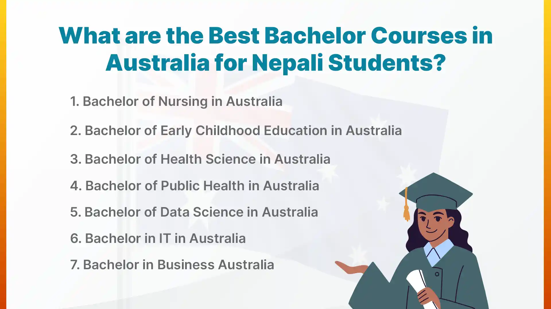 What are the top 7 Best Bachelor Courses in Australia for Nepali Students