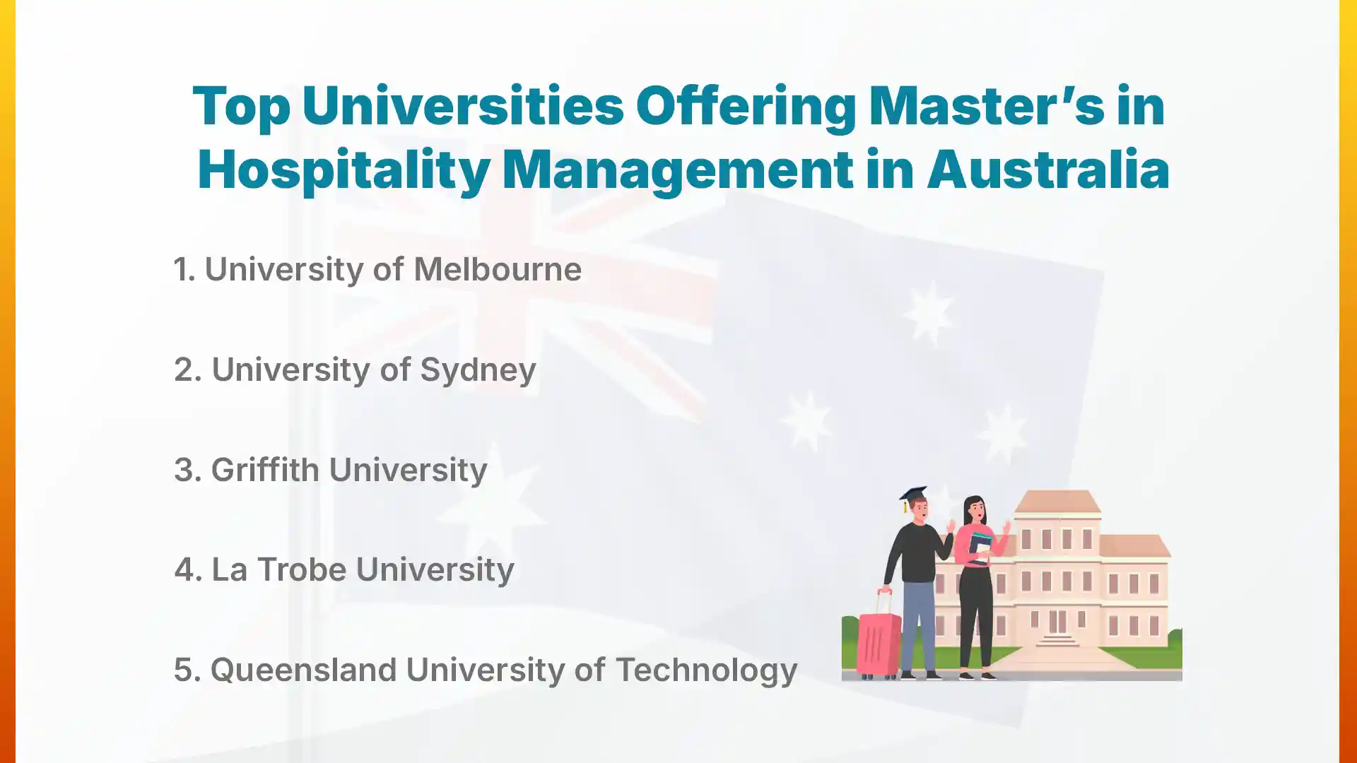 top universities offering masters in hospitality management in australia 