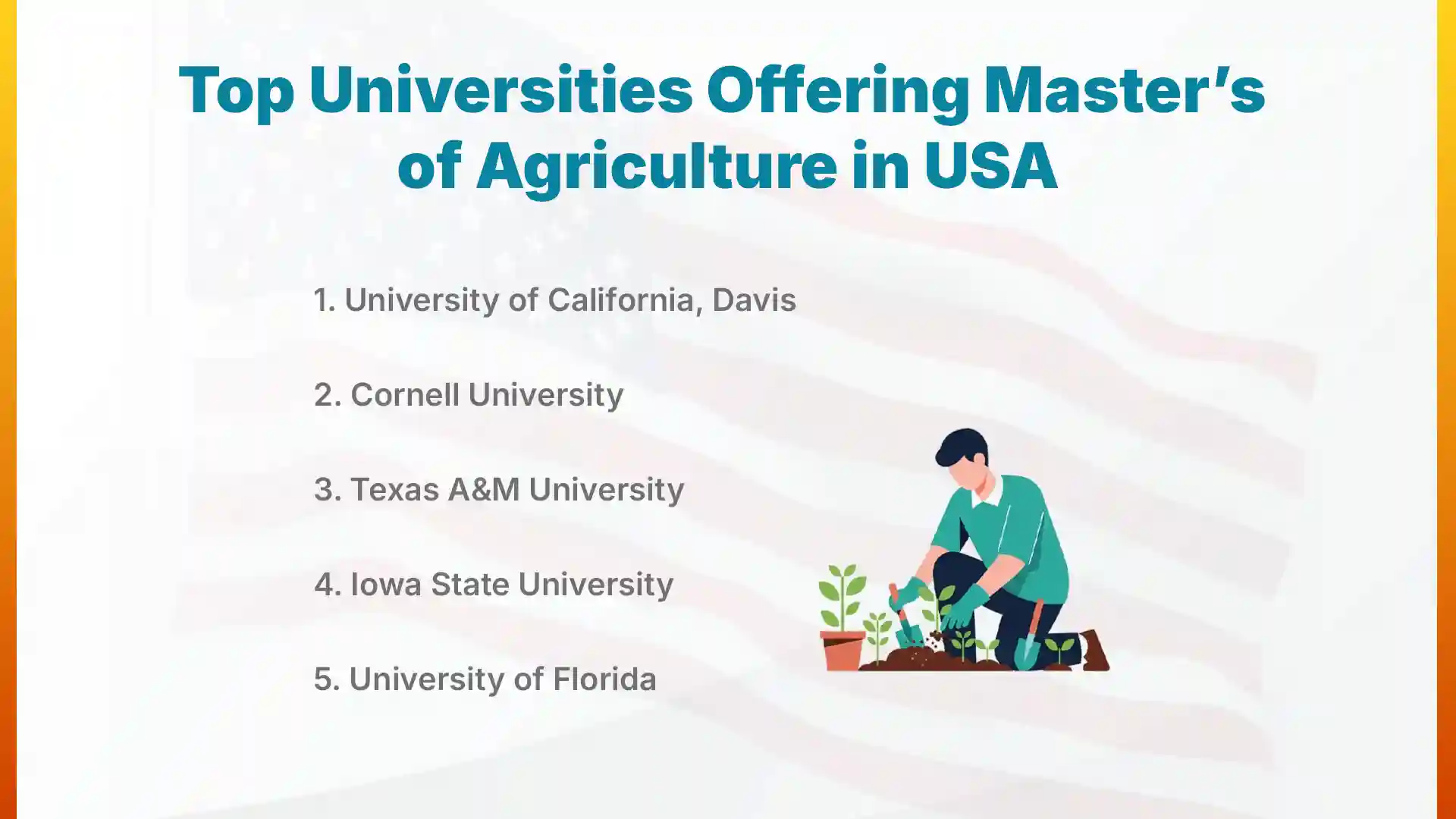 top universities offering masters of agriculture in usa