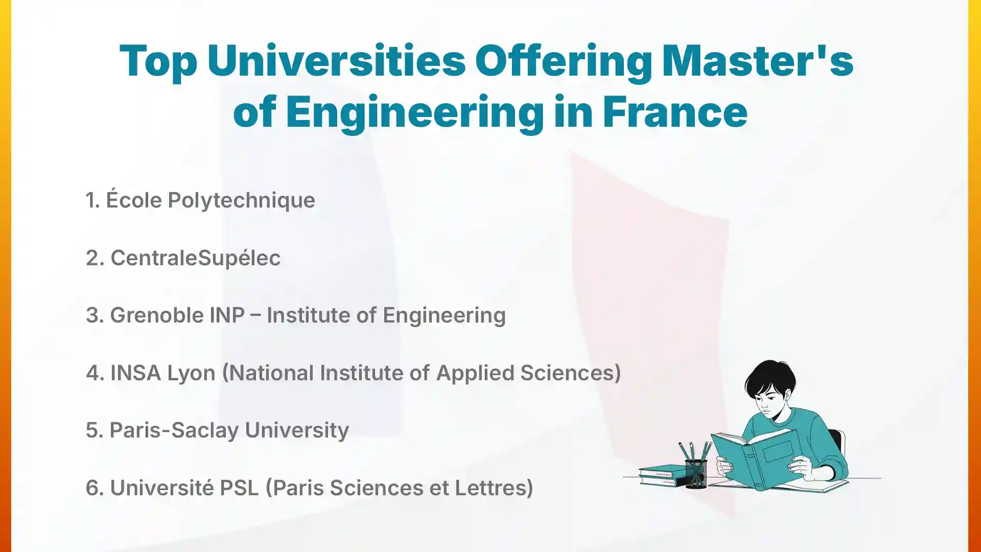 top universities offering masters of engineering in france
