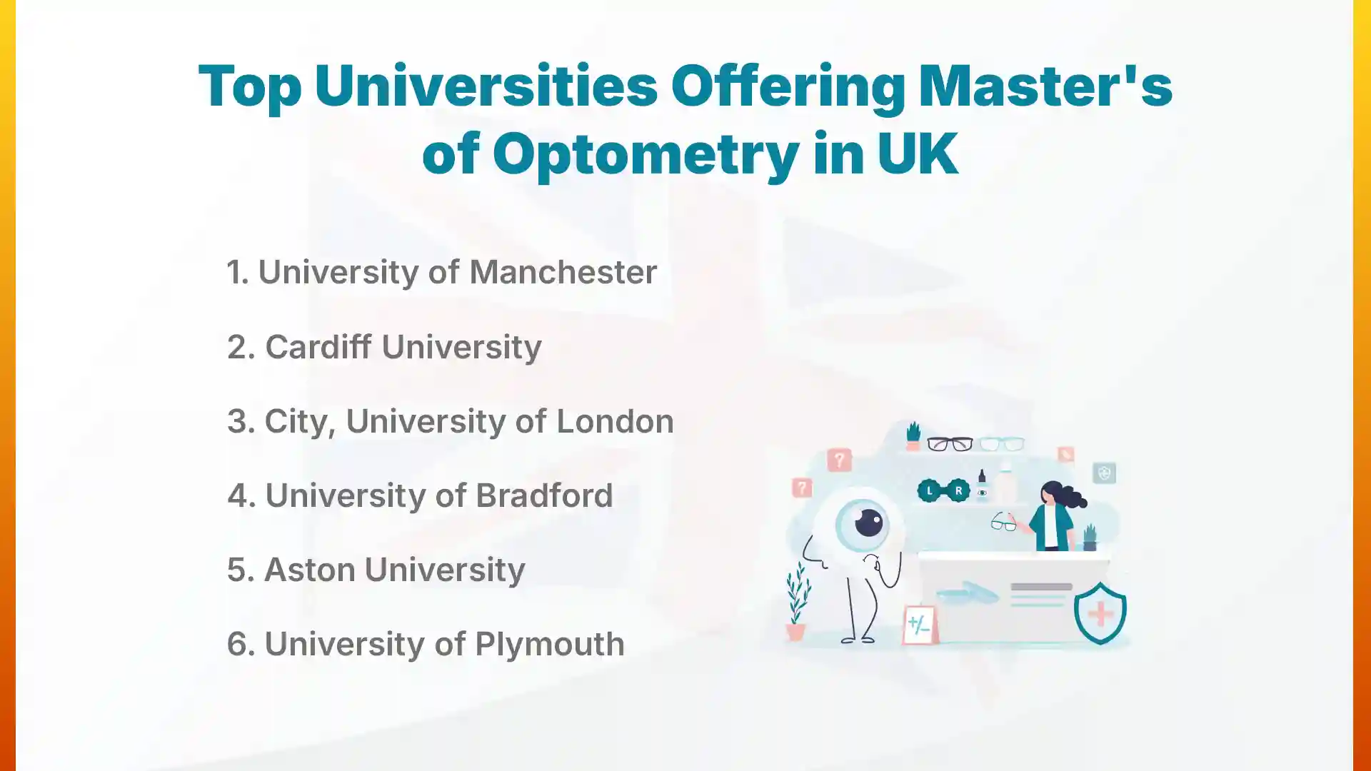 top universities offering masters of optometry in uk