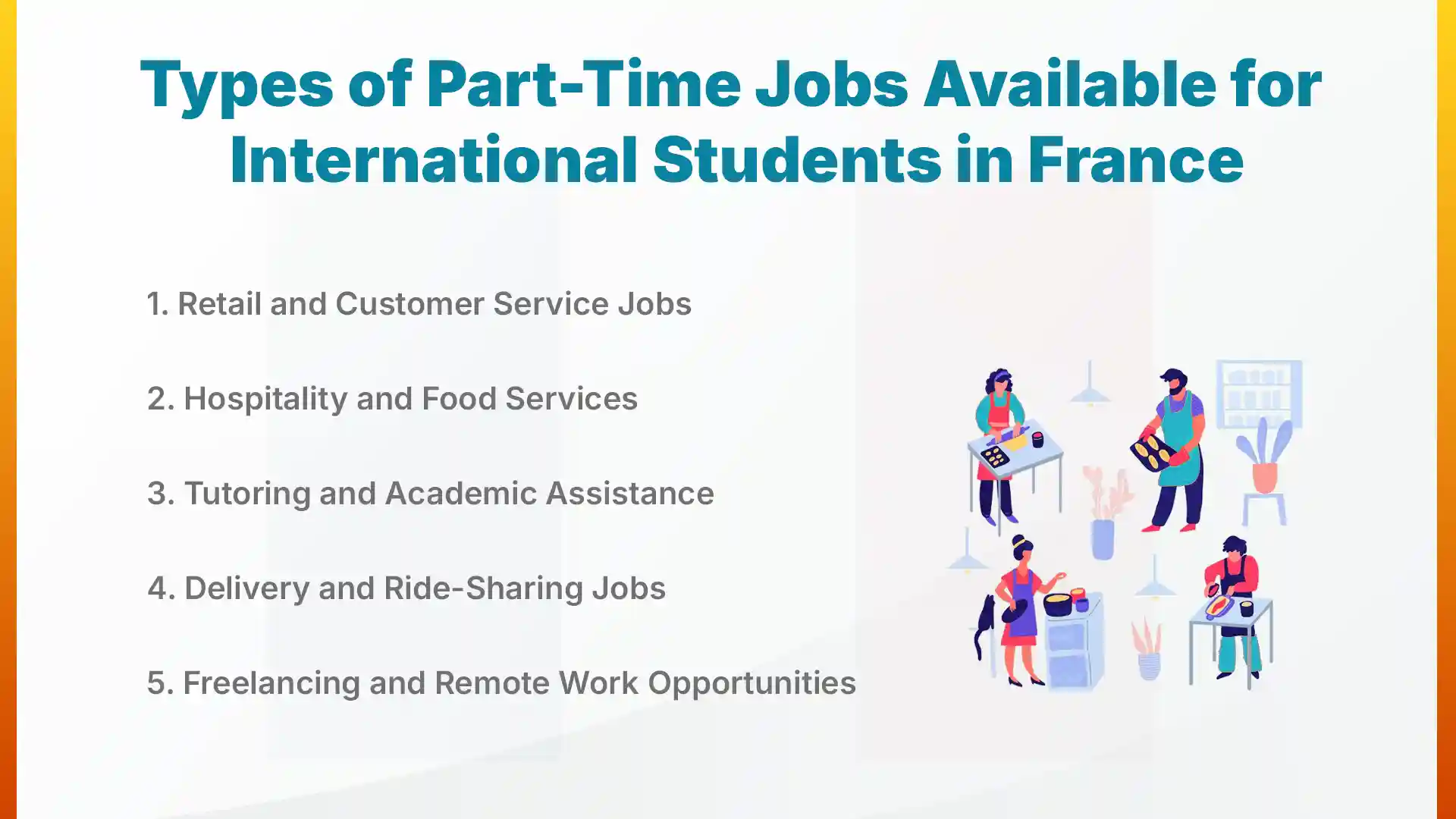 types of part time jobs in france