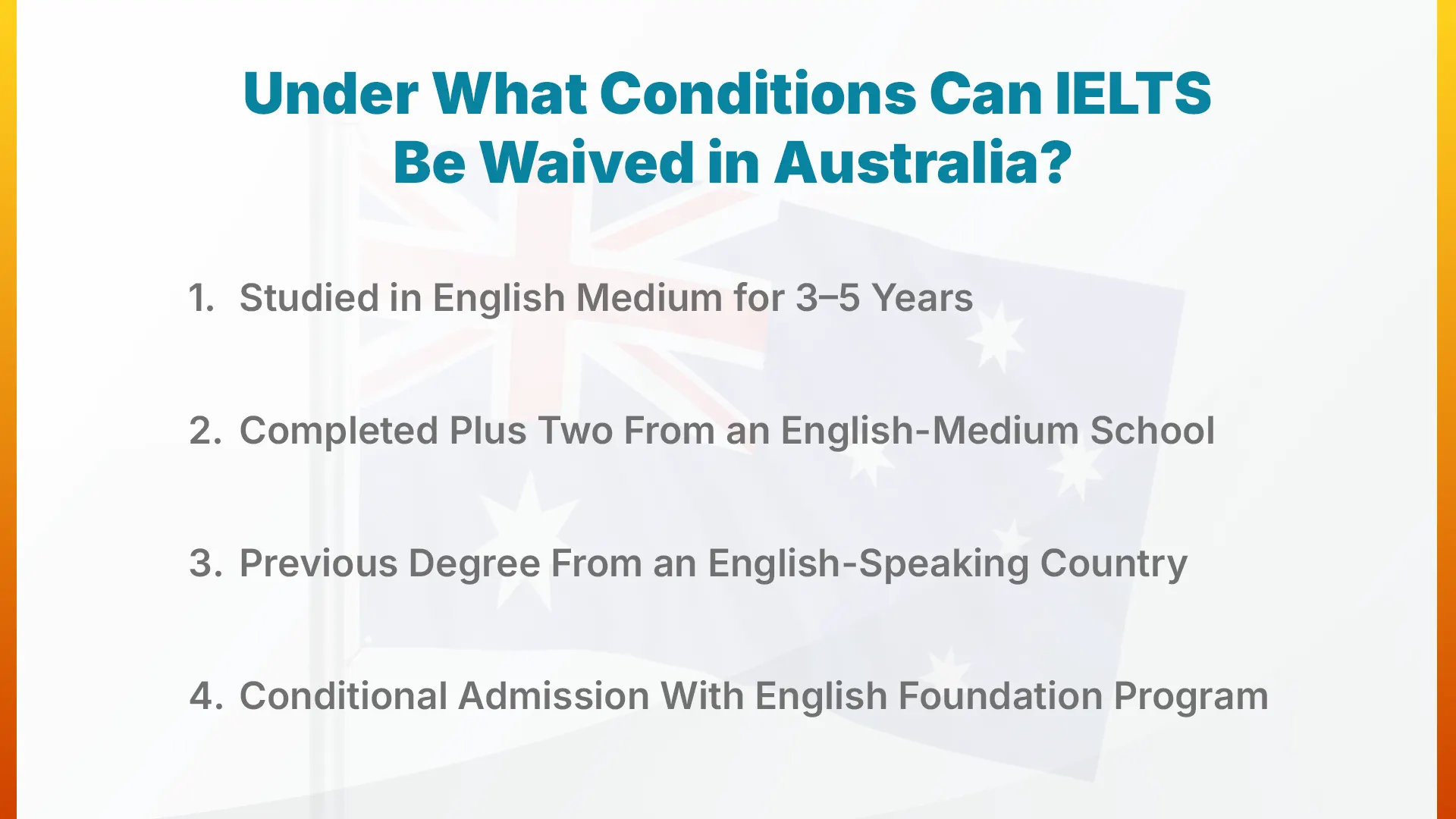 Under What Conditions Can IELTS Be Waived in Australia