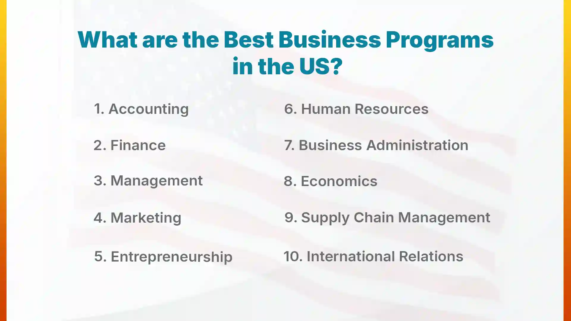 What Are the Best Business Programs to study in the US