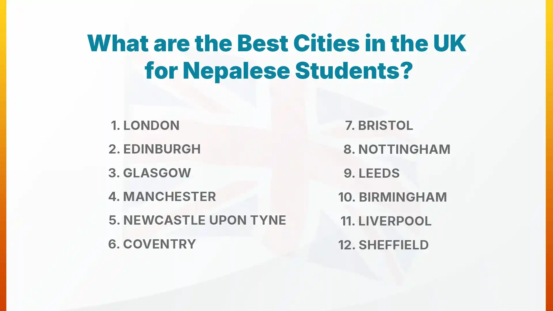 What are the Best Cities in the UK for Nepalese Students?