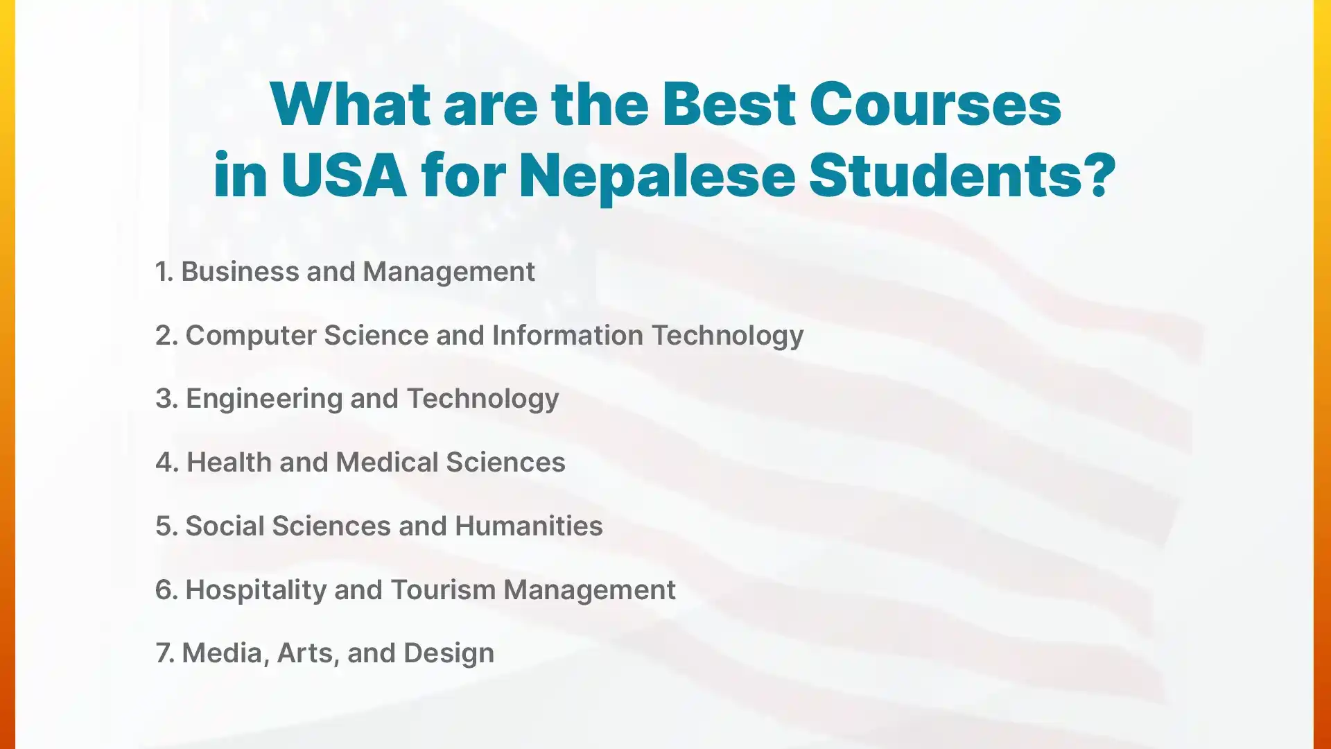 what are the best courses in usa for nepalese students