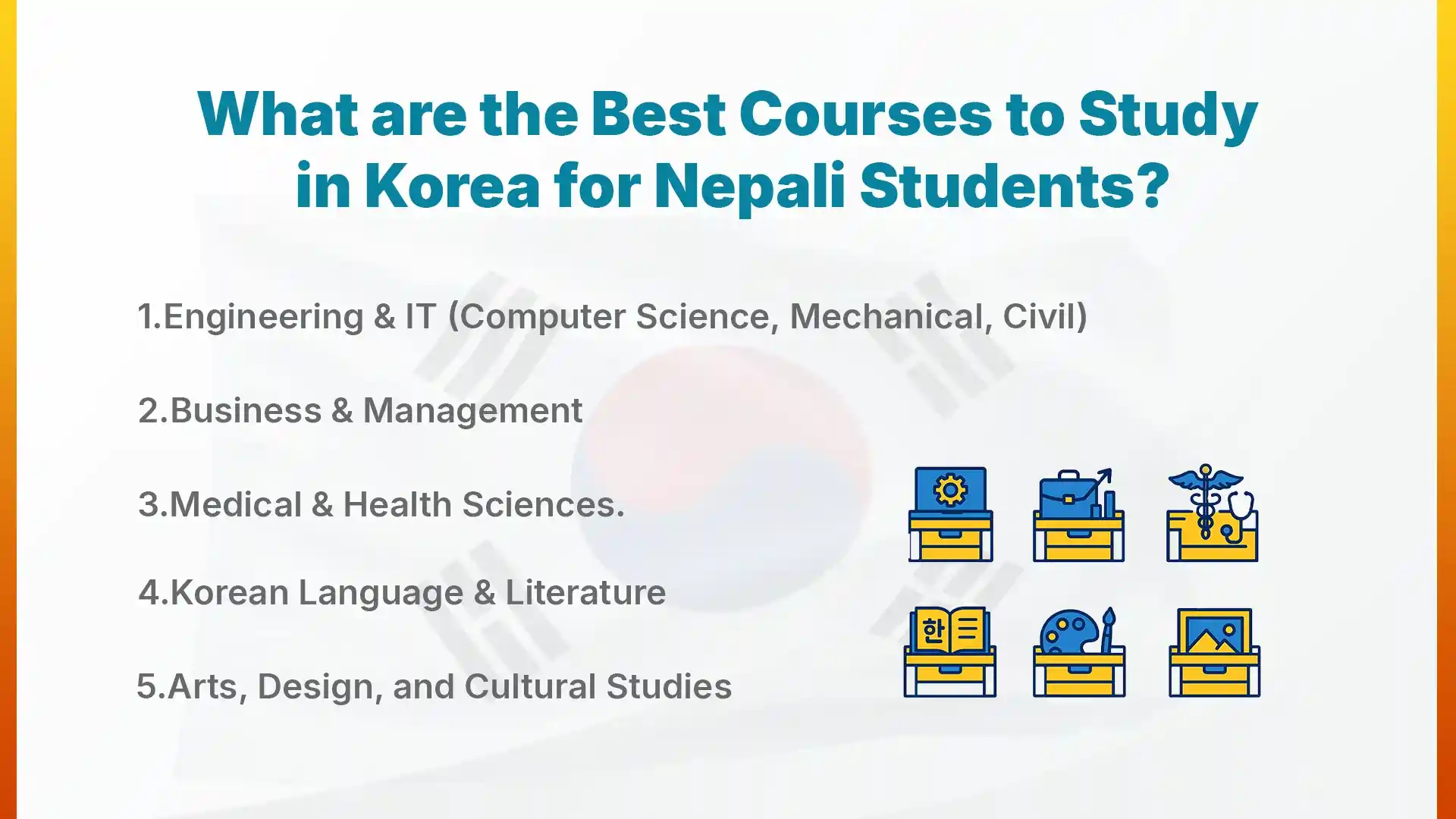 best courses in korea for nepalese students