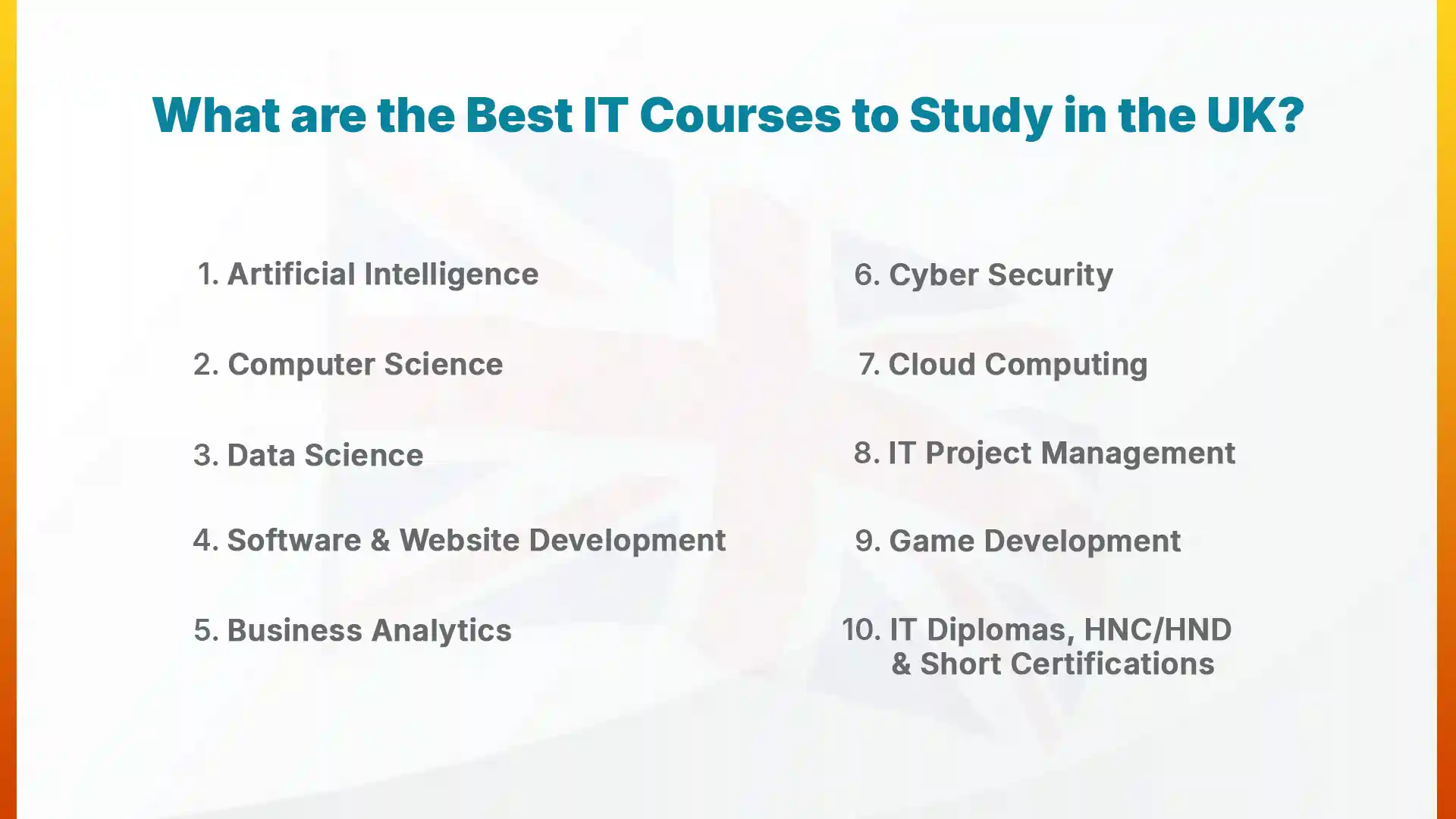 What Are the Best IT Courses to Study in the UK?