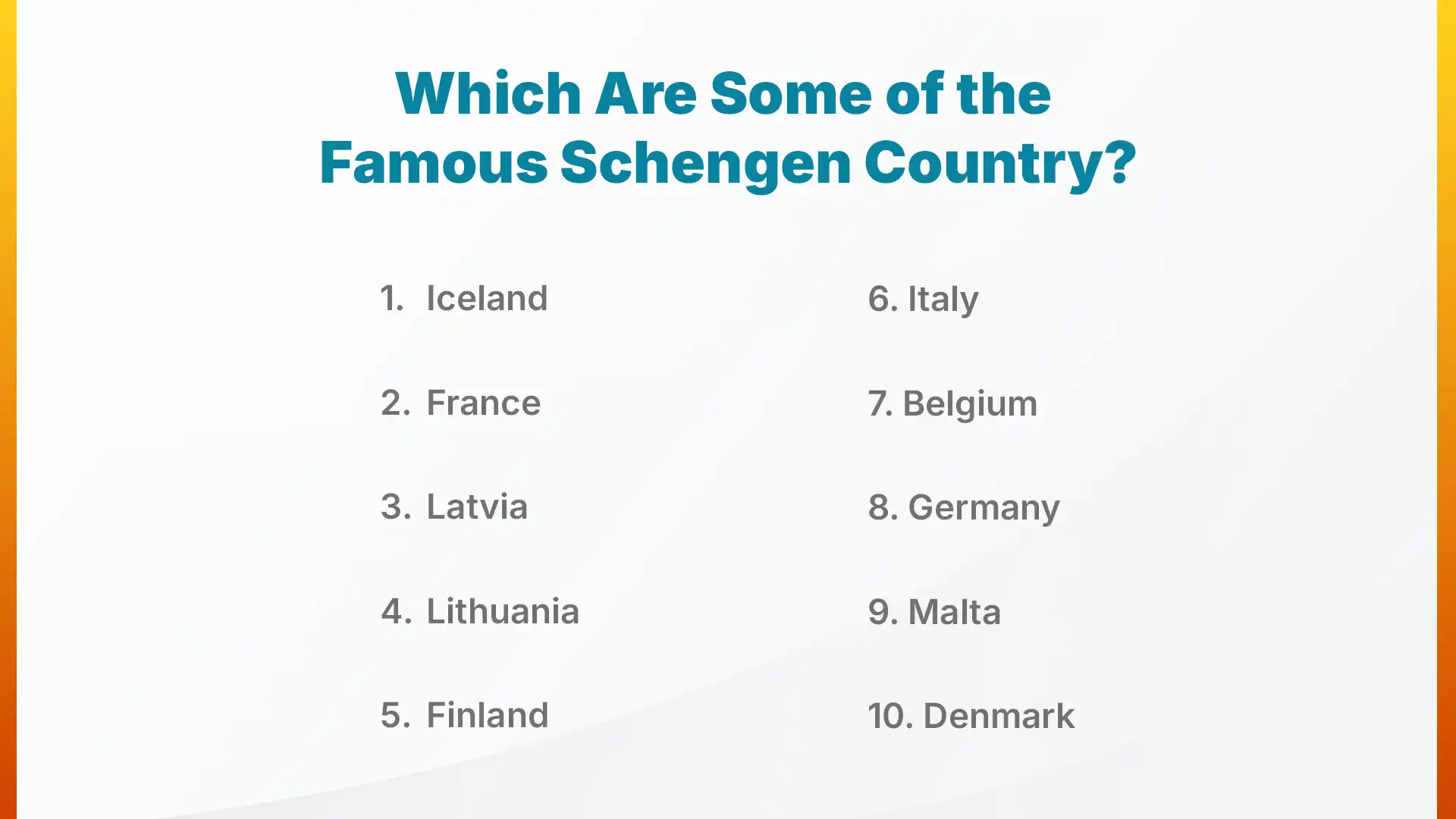 which are some of the famous schengen country