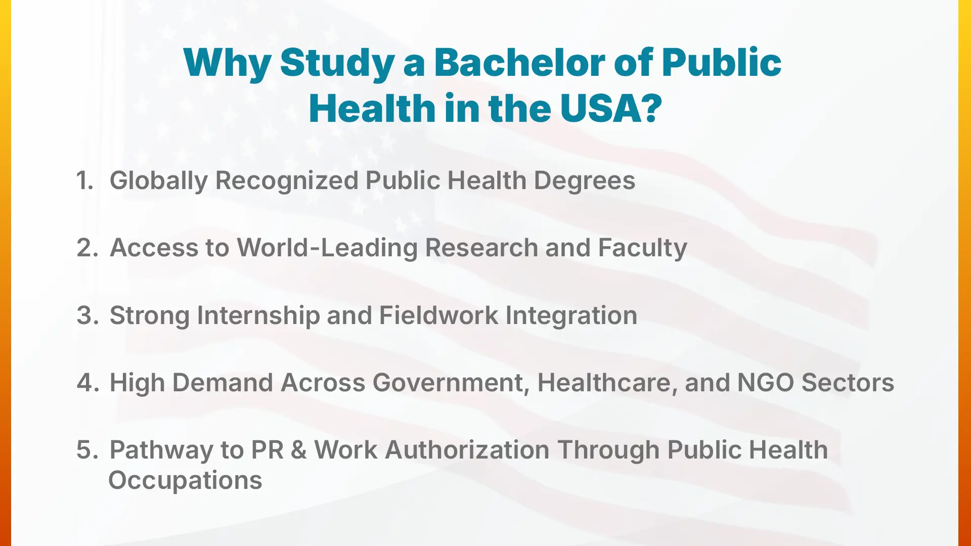 Why Study a Bachelor of Public Health in the USA