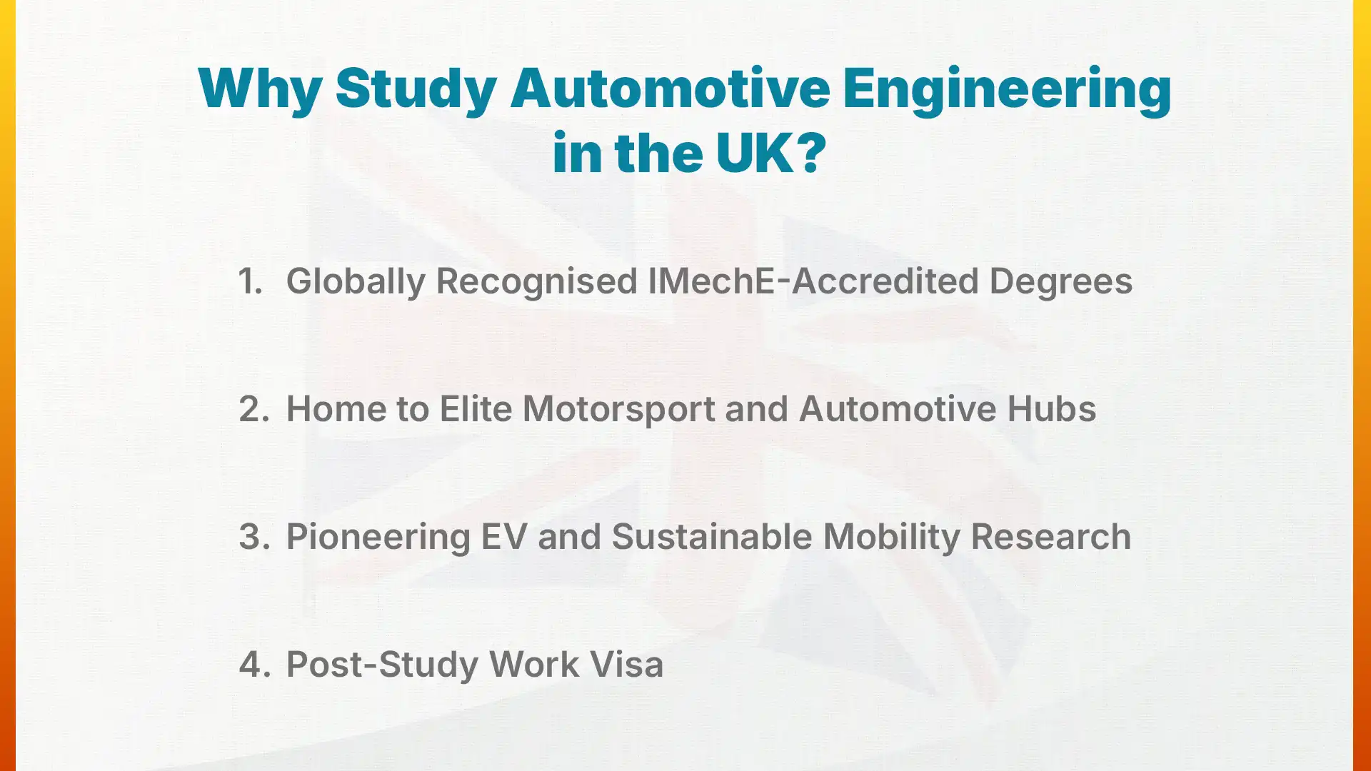 Why Study Automotive Engineering in the UK