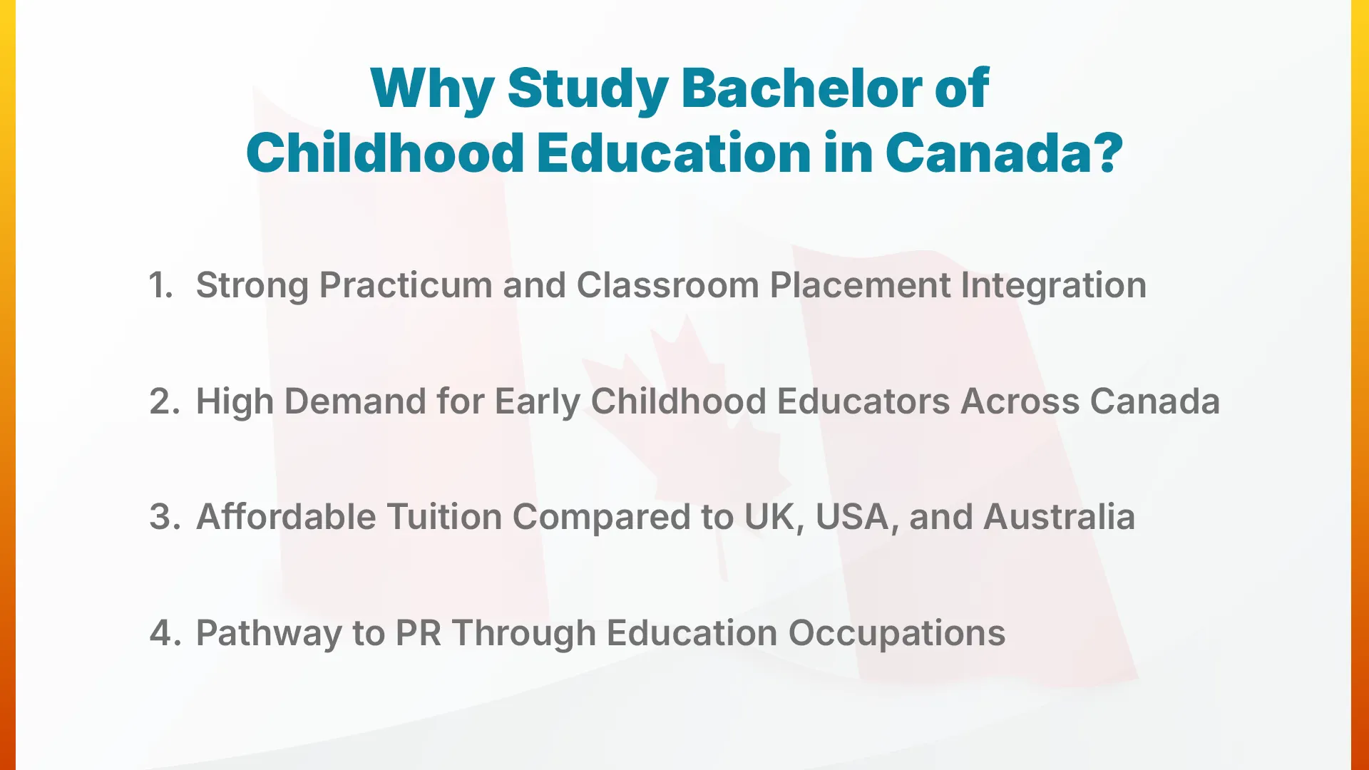 Why Study a Bachelor of Childhood Education in Canada