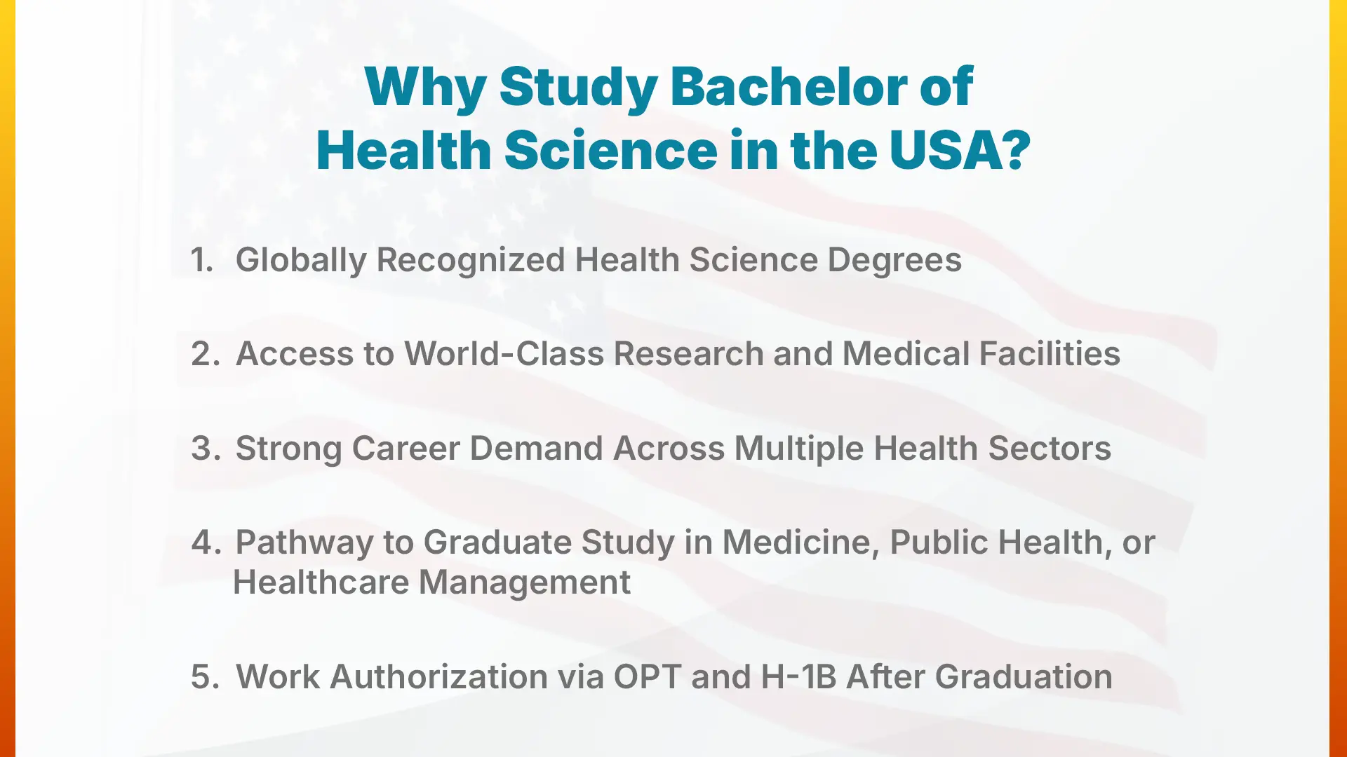 Why Study Bachelor of Health Science in the USA