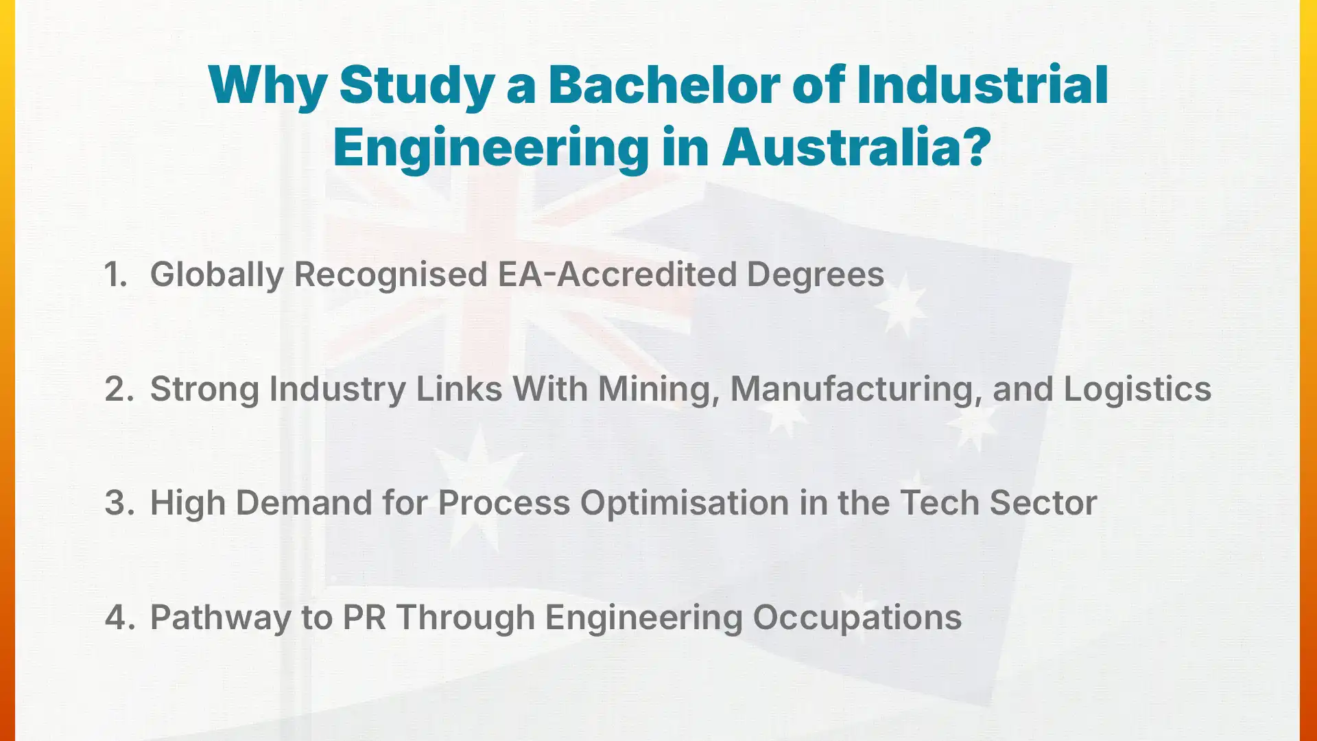Why Study a Bachelor of Industrial Engineering in Australia