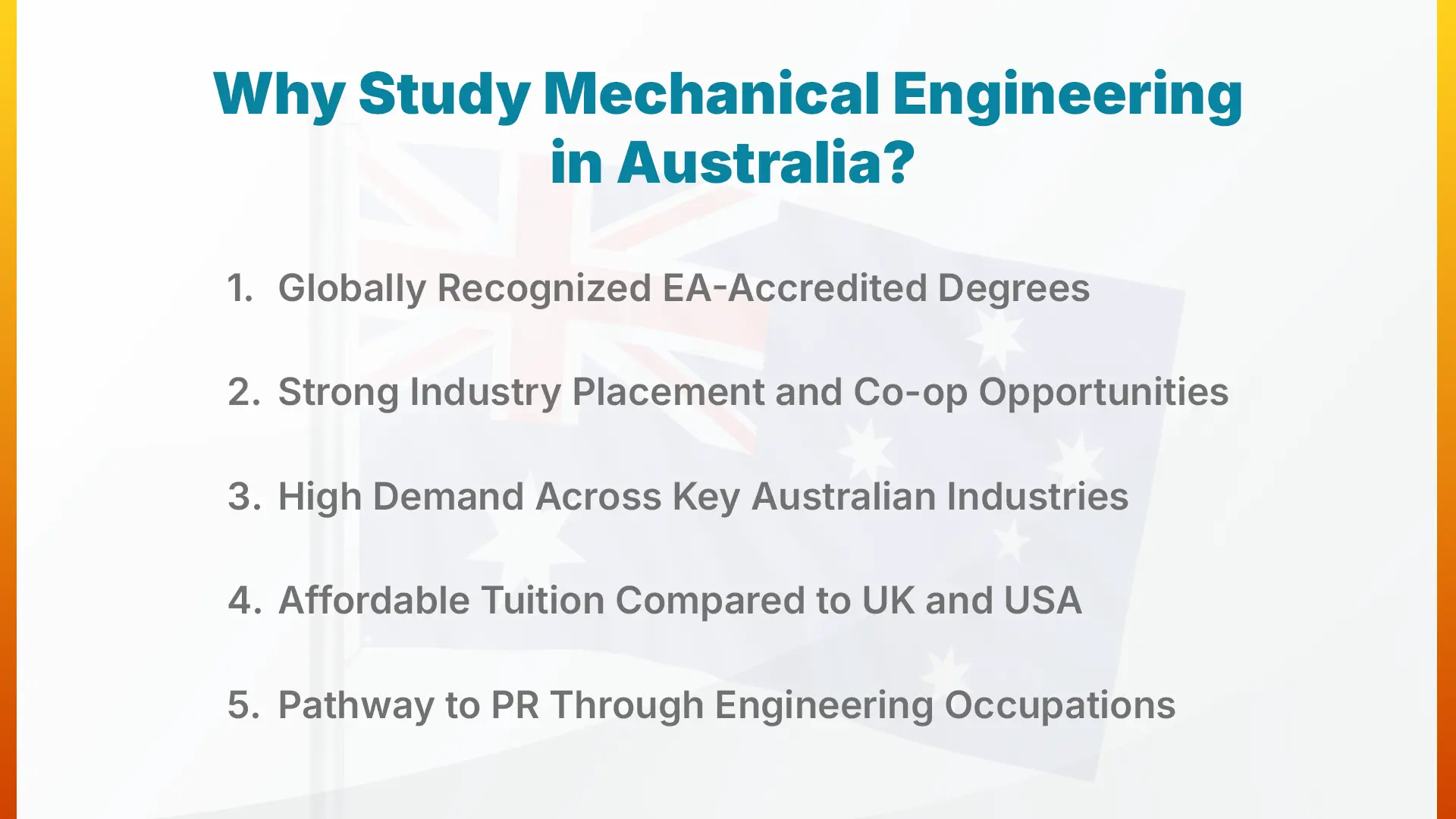 Why Study Mechanical Engineering in Australia