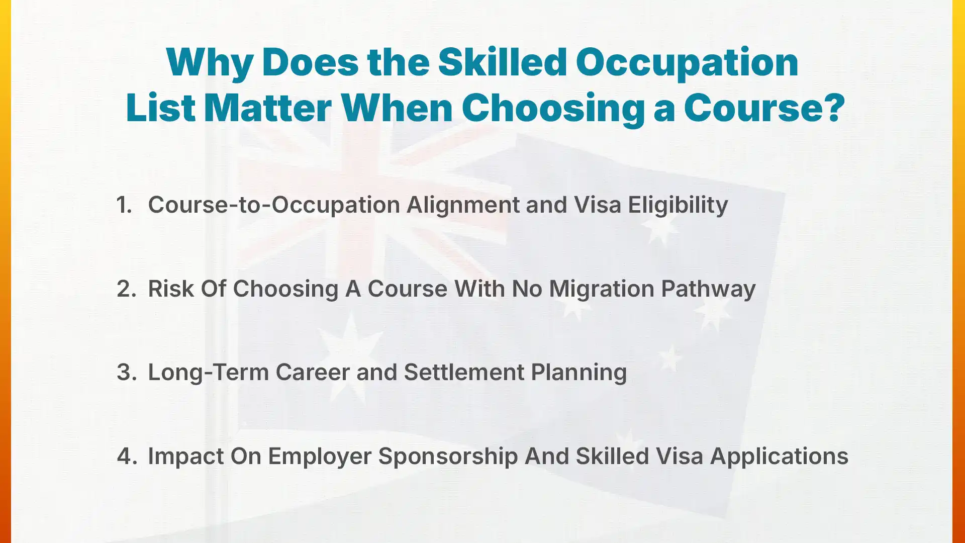 Why Does the Skilled Occupation List Matter When Choosing a Course